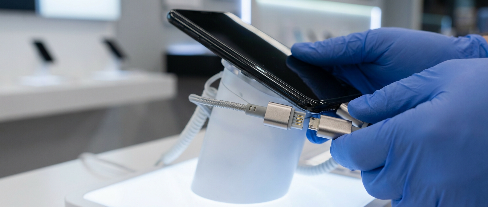 Замена кабеля в демо-зоне без простоя витрины