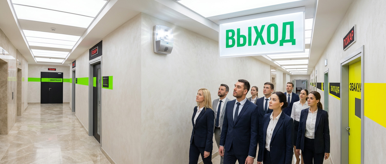 Табло и звуковое оповещение при тревоге