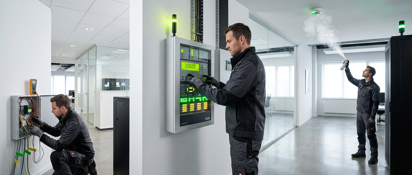 Проверка пожарной сигнализации перед запуском