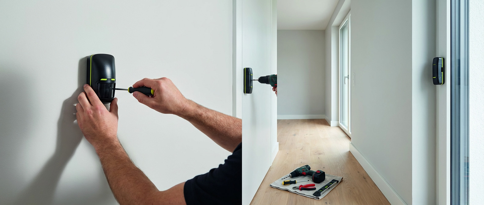 Монтаж датчиков охранной сигнализации