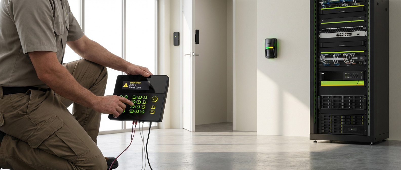 Проверка сценариев тревоги после монтажа