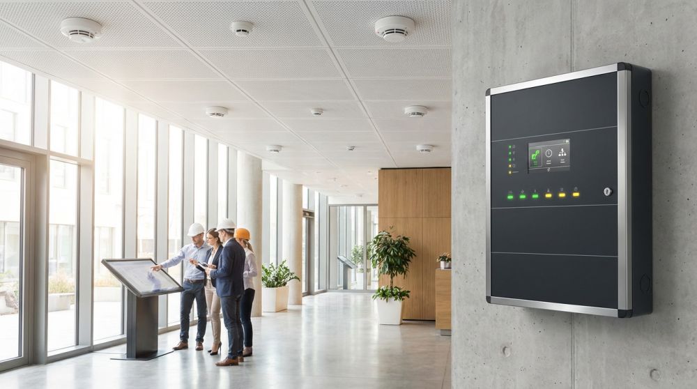 Иллюстрация к статье Пожарная сигнализация и автоматическое пожаротушение: как системы работают вместе в блоге Ракурс безопасности