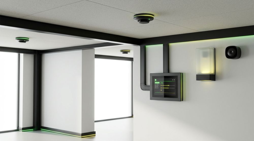 Иллюстрация к статье Автоматическая пожарная сигнализация: как устроена система и из чего она состоит в блоге Ракурс безопасности