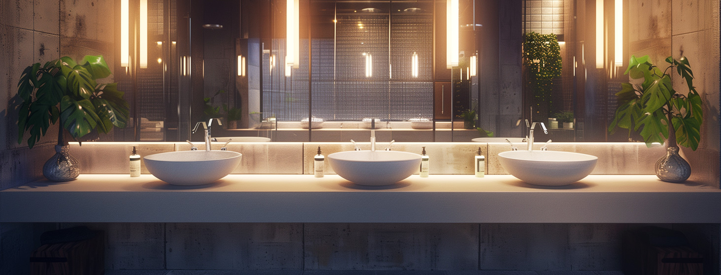 Обустройство санузла в фирменном стиле ресторана